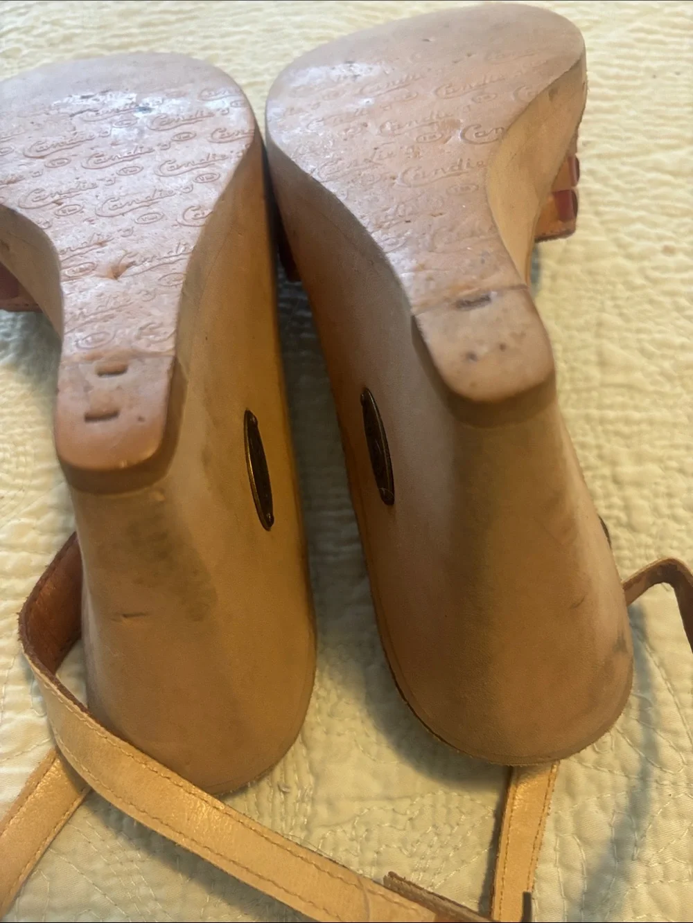 Candie's Brown Woven Leather Platforms